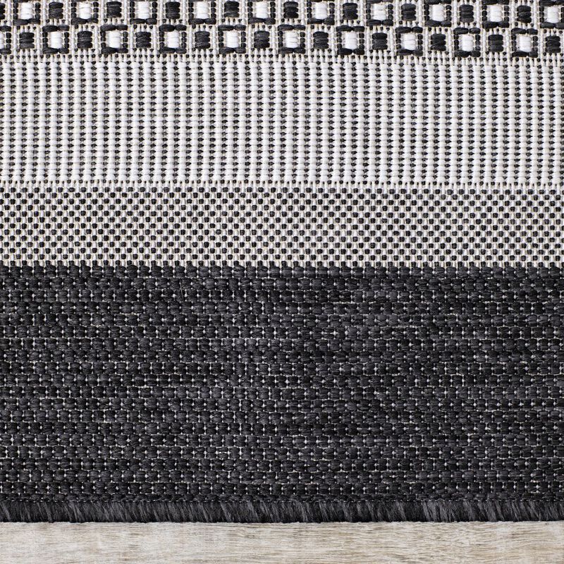 Novelle Home Jewel Monochromatic Border Indoor Outdoor Area Rug, 6'7 x 9'6 image number 1