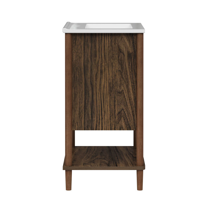 Ellery 24" Single Bathroom Vanity with Two Drawers, Walnut image number 7