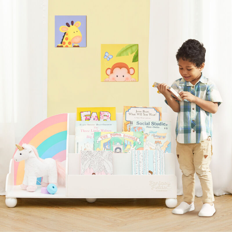 Rainbow Display Bookcase, White image number 7