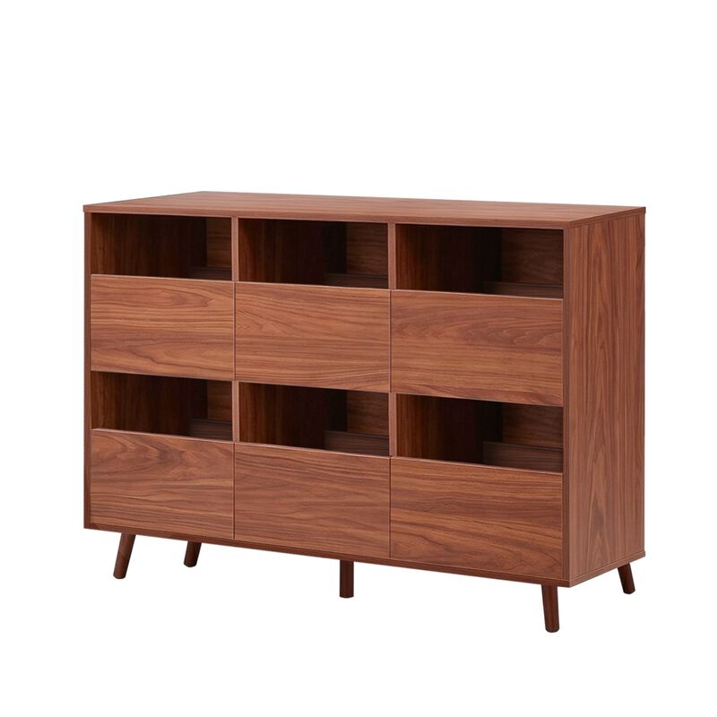 Flukro Vinyl Record Storage Media Console Cabinet image number 0