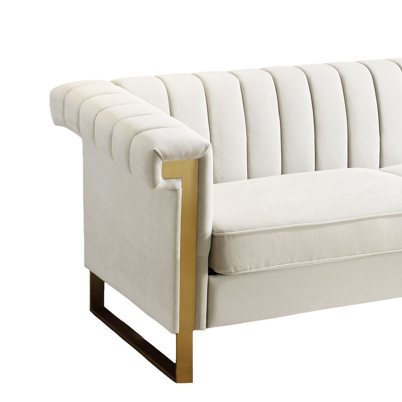Satwud Luxury Velvet Sofa Set image number 3