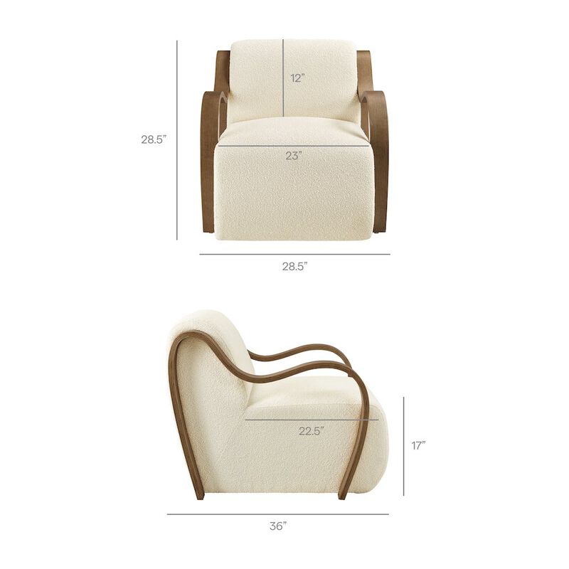 Atrium Lattice Boucle Accent Armchair image number 1