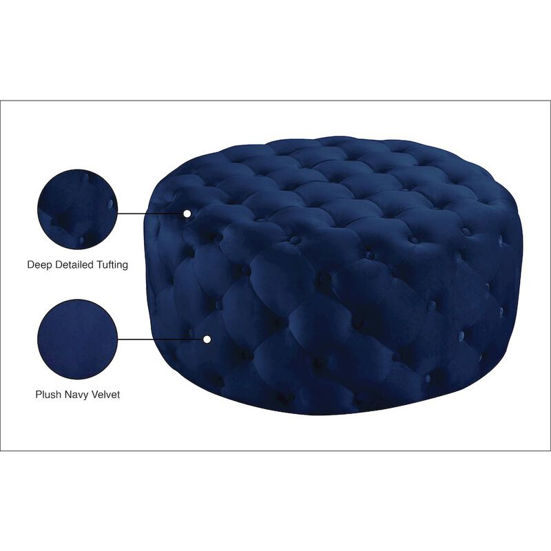 Meridian Furniture Addison Velvet Ottoman/Bench