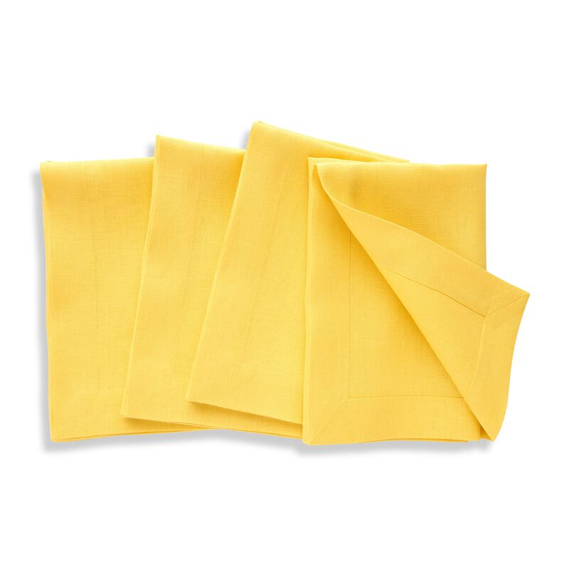 Solino Home 100% Pure Linen Dinner Napkins 20 x 20 Inch Set of 4 - Diana