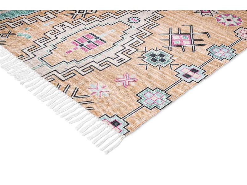 Zelda Cream Multi-Colour Abstract Tribal PET Rug image number 9