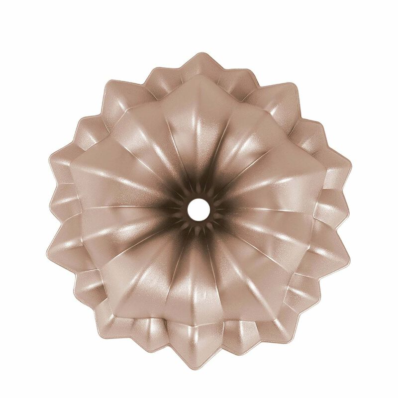 Baker's Secret Fluted Cake Pan, Extra Thick Cast Aluminum 2 Layers Nonstick Coating