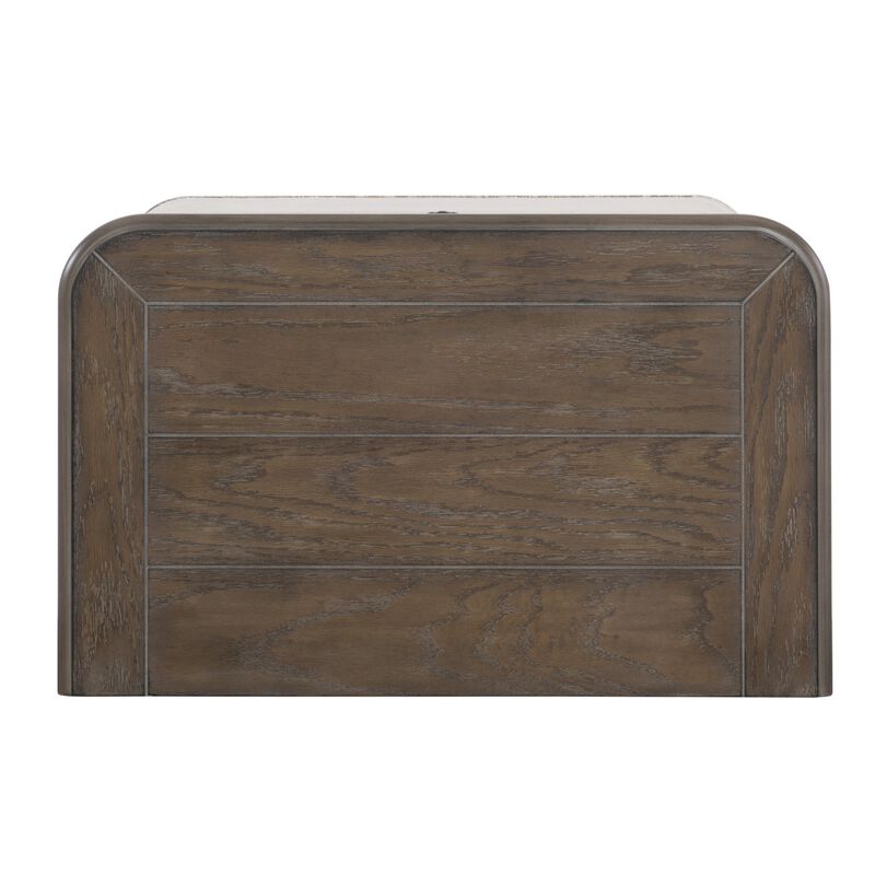 Streamdale Antique Nightstand in White and Gray