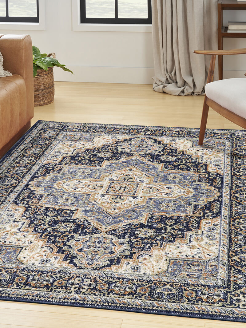 Nourison Essentials Persian NRE07 Navy 4' x 6' Rug
