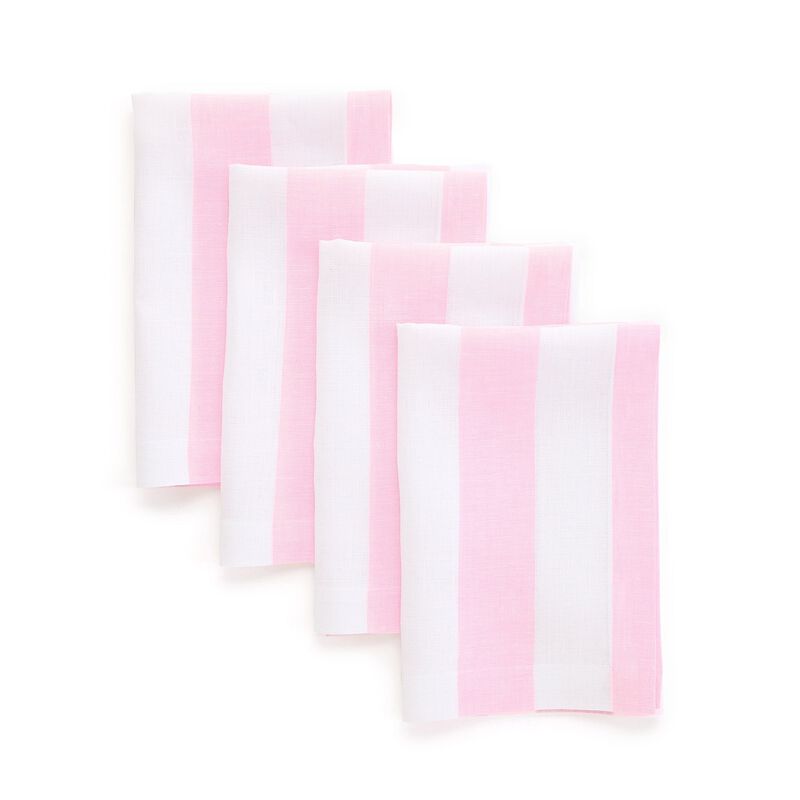 Linen Dinner Napkins - Cabana Stripe image number 0