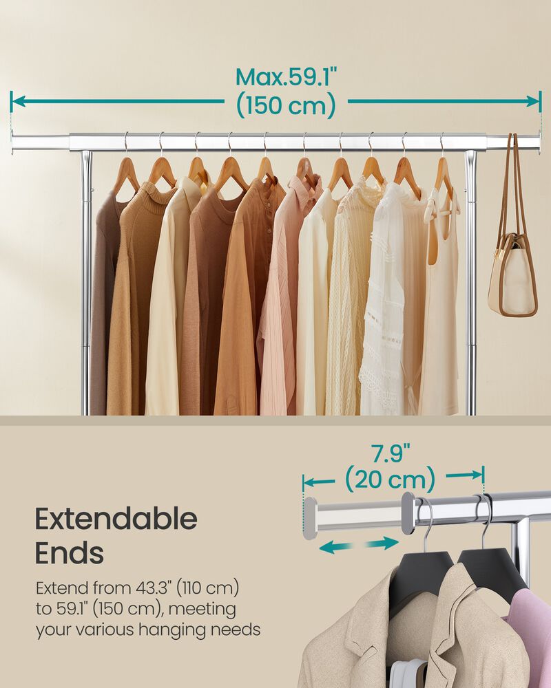 Heavy Duty Clothing Rack Sturdy Metal Garment Rack Organizer image number 4