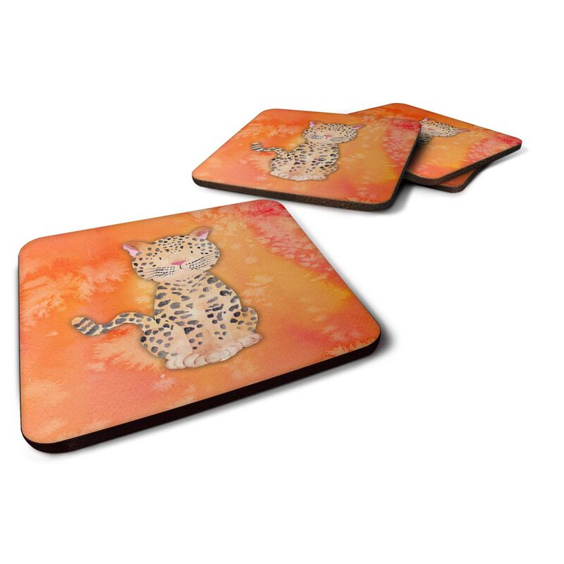 Caroline's Treasures Leopard Watercolor Decorative coasters, 3.5, Multicolor