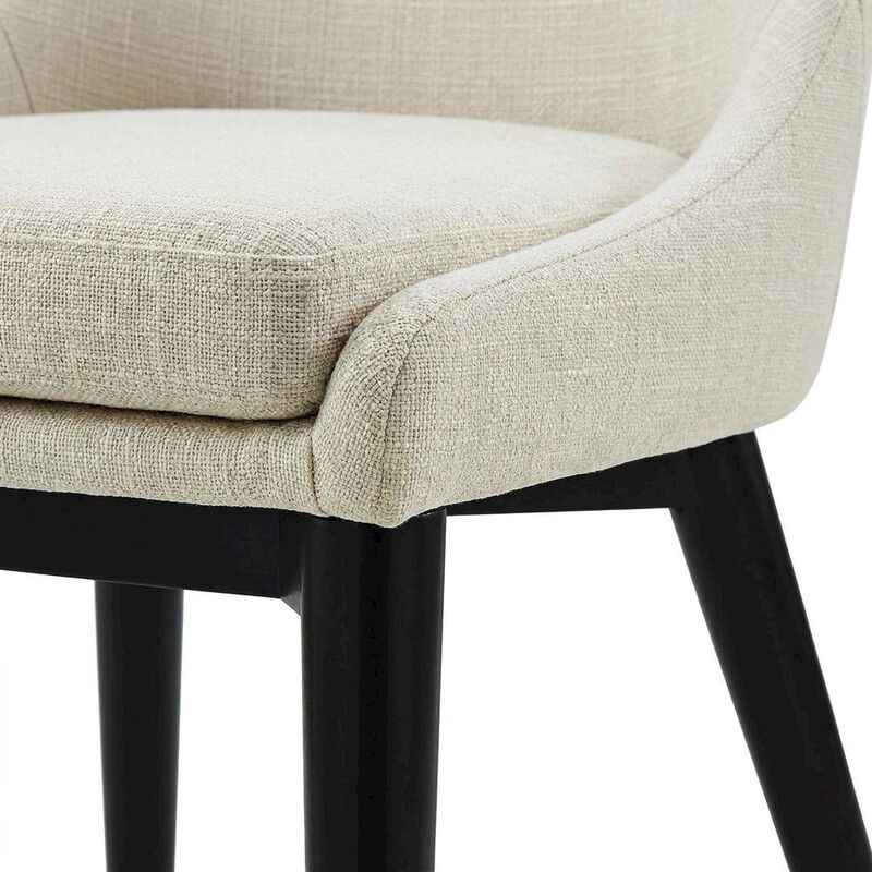 Fabric-Upholstered Dining Chair with Cushioned Seat, Orange image number 6