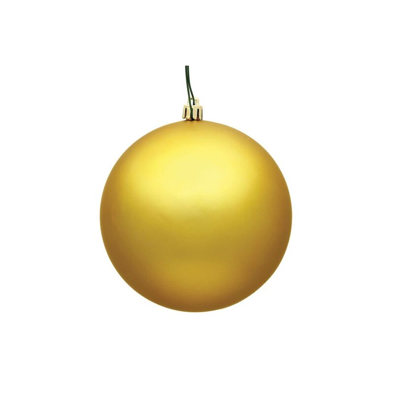 Vickerman 482995-4 Honey Gold Matte Ball Christmas Tree Ornament (6 pack) (N591037DMV) image number 0