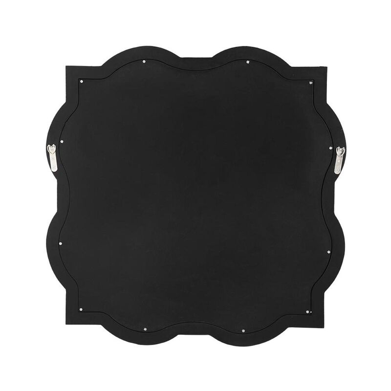 HomeRoots 32" Clear Scalloped Glass Framed Accent Mirror image number 2