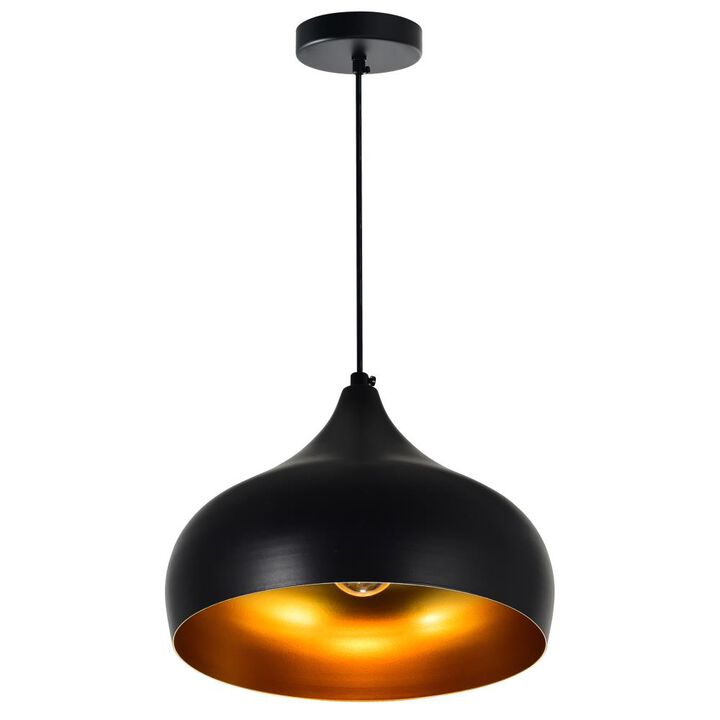 Dynamic 1 Light Down Pendant With Black Finish