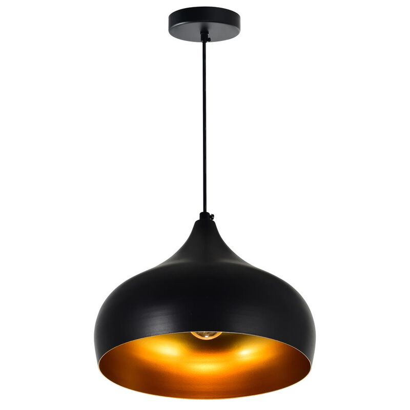 Dynamic 1 Light Down Pendant With Black Finish