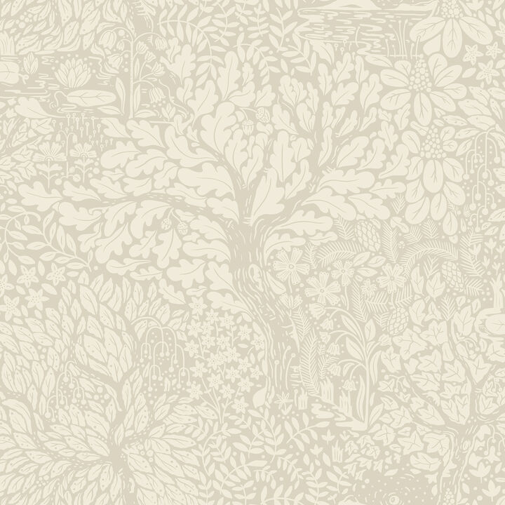 Olle Taupe Forest Sanctuary Wallpaper