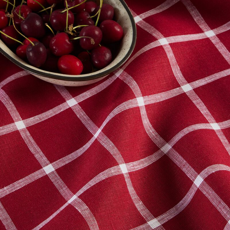 Solino Home 100% Pure Linen Table Runner - Windowpane