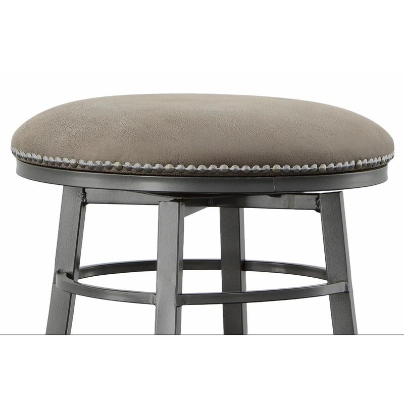 Bali Backless Swivel Bar Chair Grey