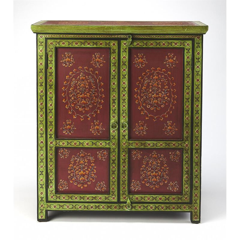HomeRoots  36 x 30 x 13 in.   Disha Hand Painted Chest image number 1