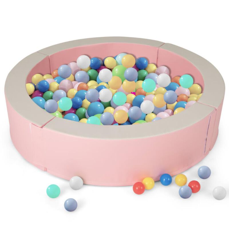 Hivvago Detachable Foam Ball Pit with 50 Colorful Ocean Balls
