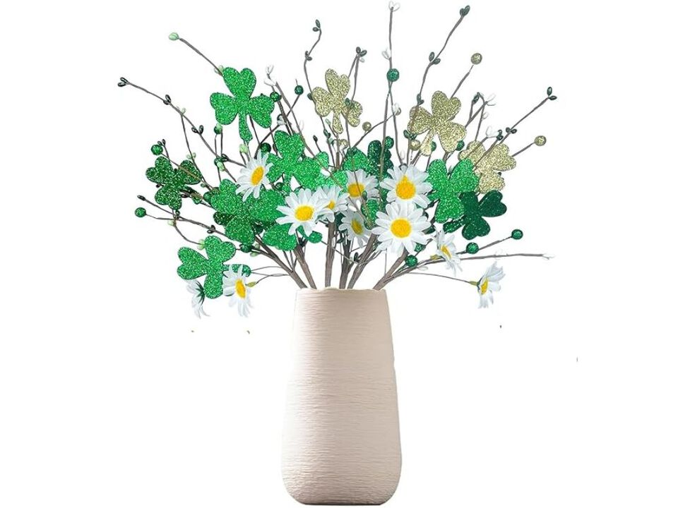 6 Pack Green Artificial Greenery Stems Wedding Centerpiece Decor