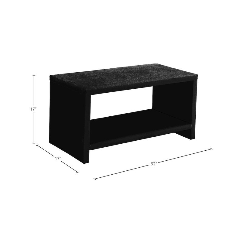 Meridian Furniture Cleo Black Velvet Night Stand