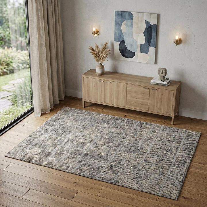 HomeRoots Abstract Hand Woven Area Rug