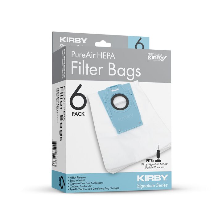 Kirby Signature Series PureAir HEPA Bags for V530, 6 Bags + 2 Pre-Motor Filters