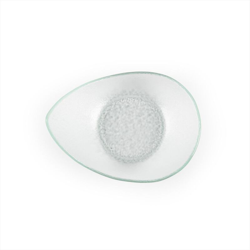 Turgla Fusion Glass 7.5" x 5.75" x h:3.25" 10 oz. Oval Clear Glass Bowl (Set of 4) image number 1