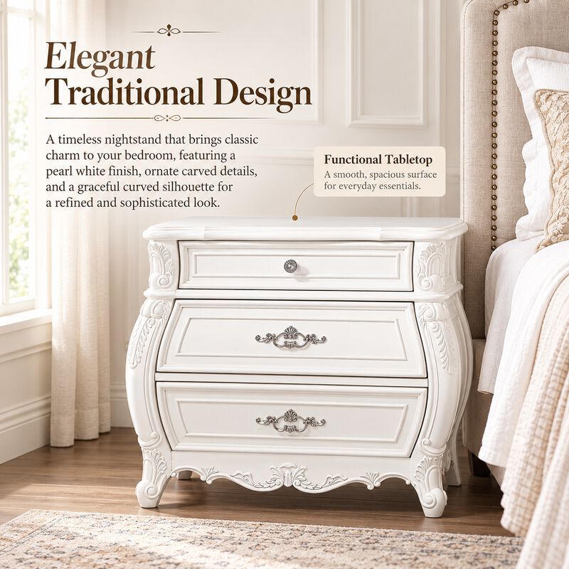 Delmavique 3-Drawer Nightstand image number 3