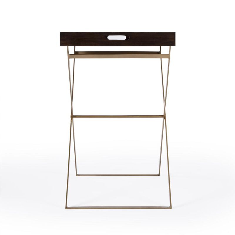 Butler Specialty Emma Cross Legs Tray Side Table, Multi