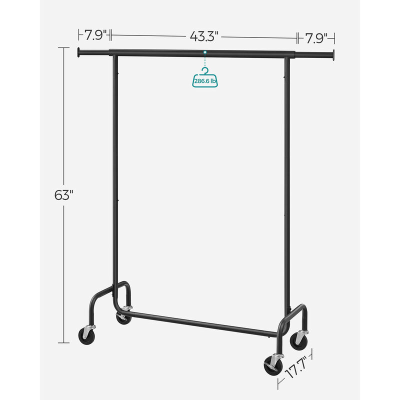 Heavy-Duty Clothes Rack with Extendable Hanging Rod