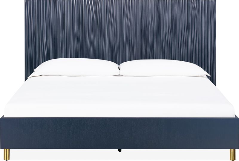 Argento Wave-Patterned Full Bed