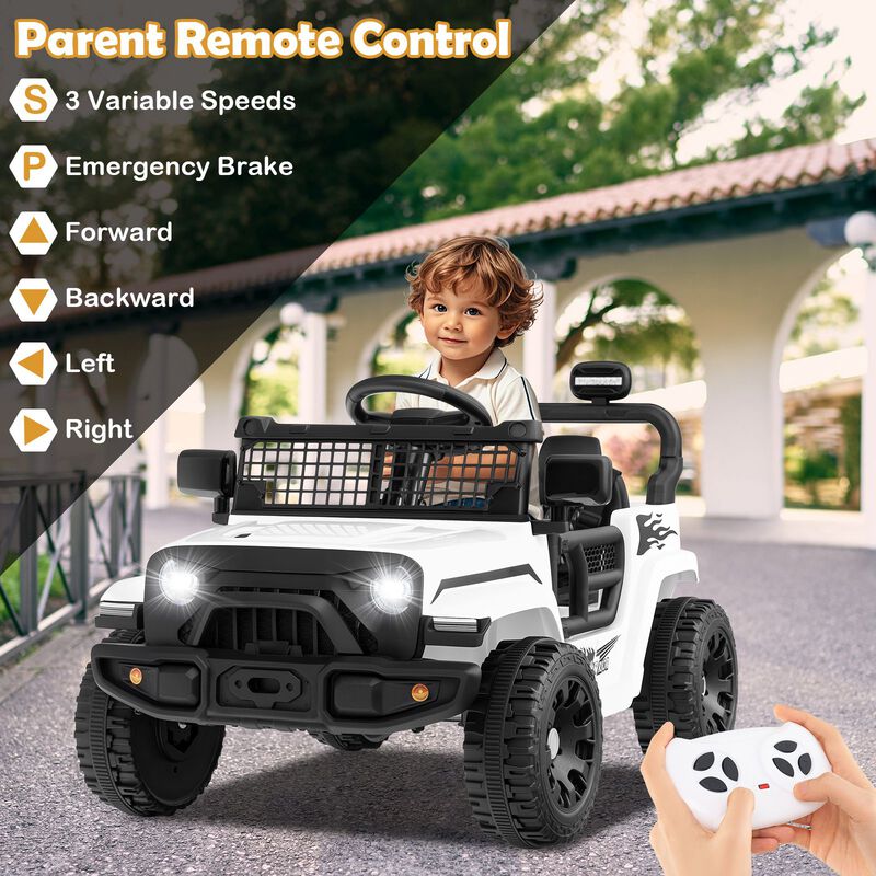 12V Battery Powered Kids Ride-On Truck Vehicle for Outdoor Play image number 5
