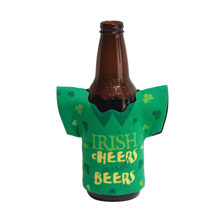 Club Pack of 12 Green and Yellow St Patrick's Day Drink Holder 7.25”