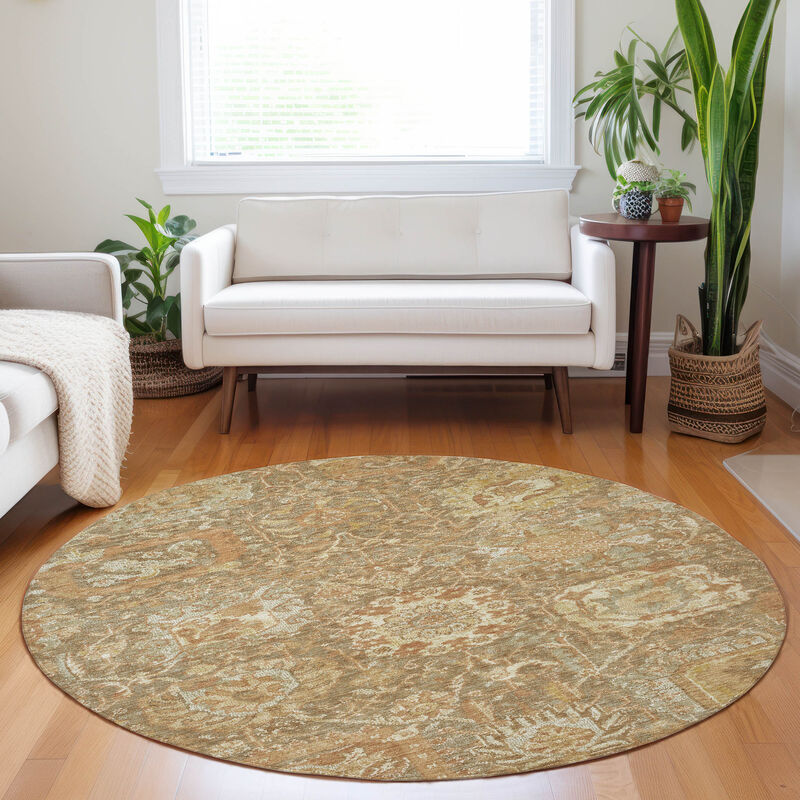 Tabrook RB10 Khaki 8' Round Rug