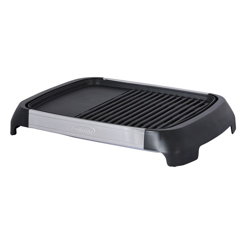 Brentwood Select TS-641 1200 Watt Electric Indoor Grill & Griddle, Stainless Steel
