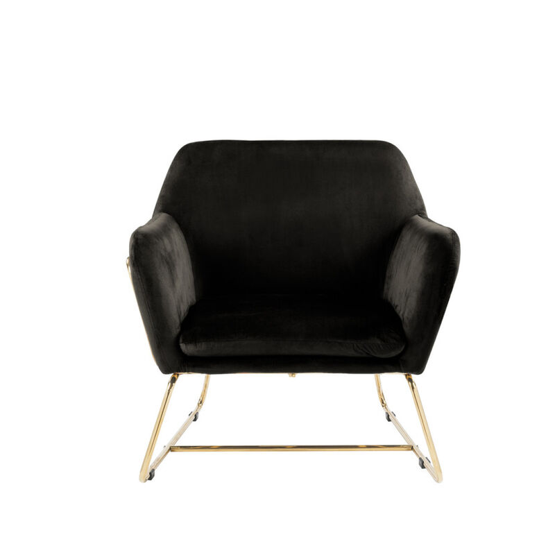 Streamdale Keira Velvet Accent Chair With Metal Base