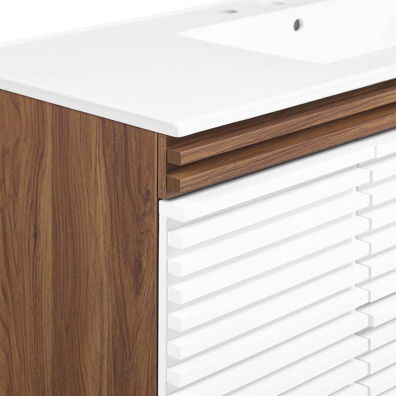 Render 48" Wall-Mount Bathroom Vanity image number 8