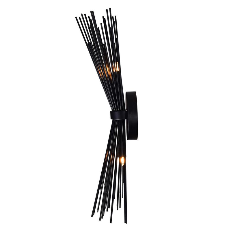 CWI Lighting Savannah 2 Light Wall Sconce With Black Finish image number 3