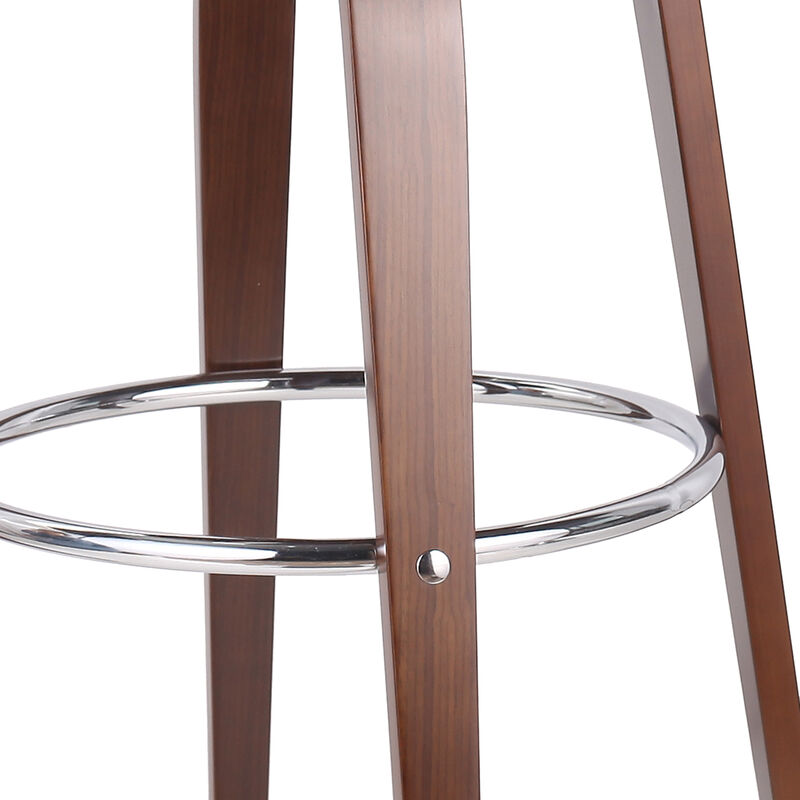 Merax Mid-Century Modern Upholstered Swivel Barstool