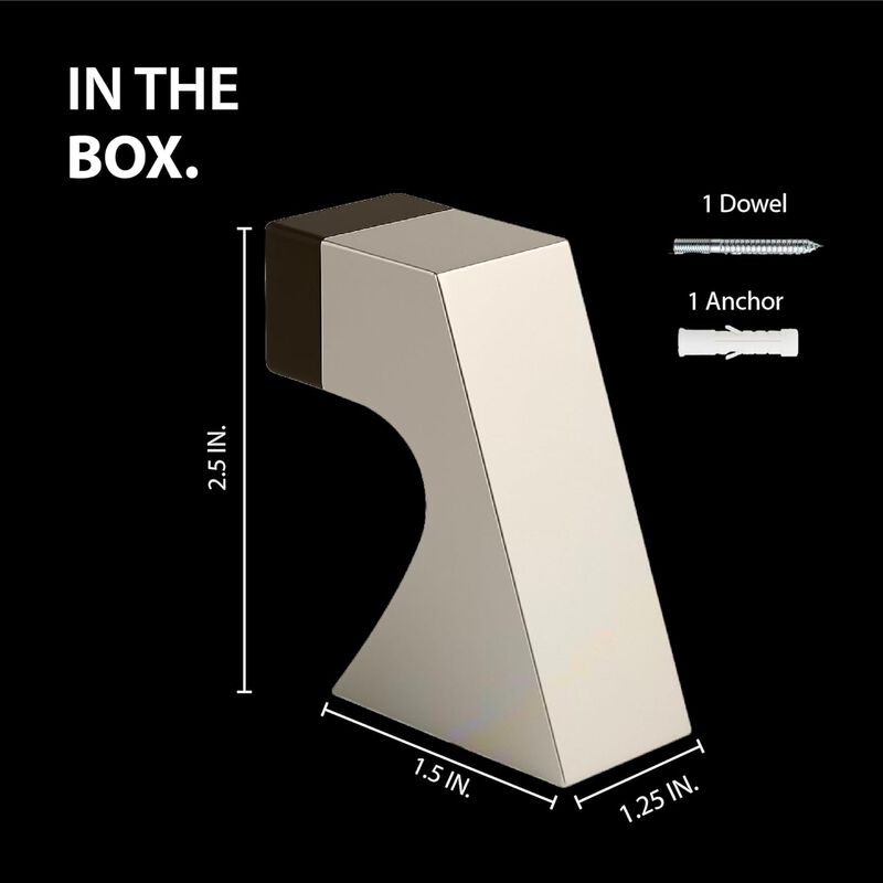 Mega Handles Curved Floor Mounted Soor Stoppers | Wall Protection from Door Knobs