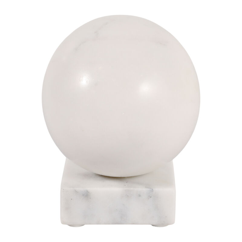 5x4 Round Marble Clock On Base image number 3