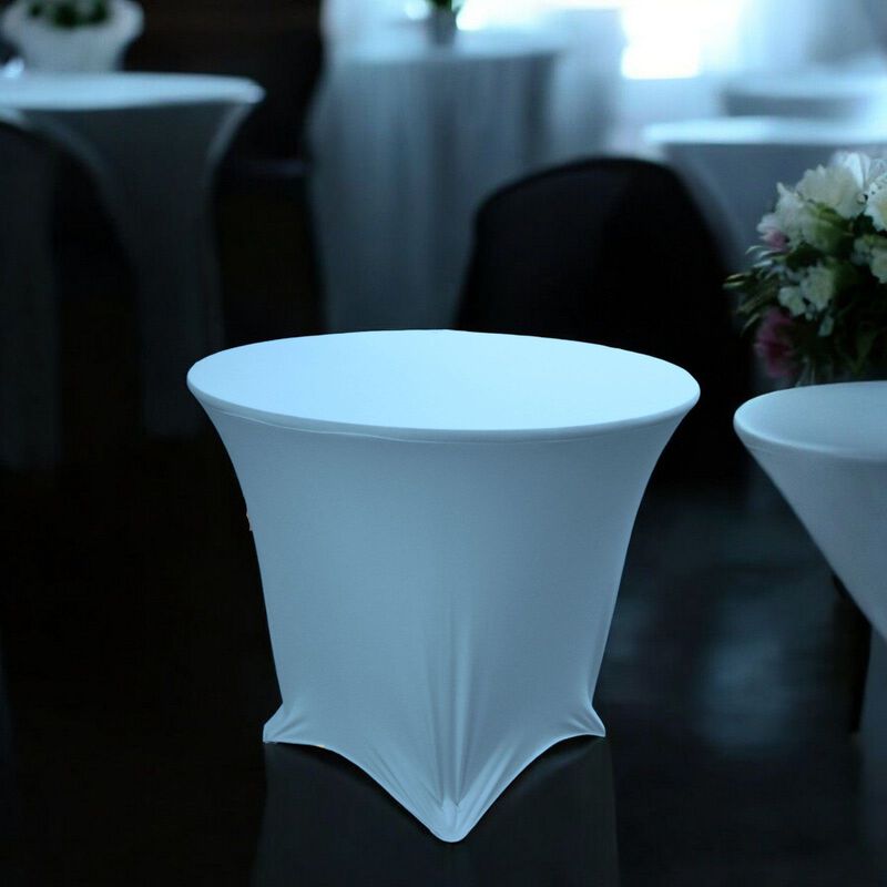 Fitted Round Spandex Tablecloth Cover for Wedding, Party and Catering Tables image number 1