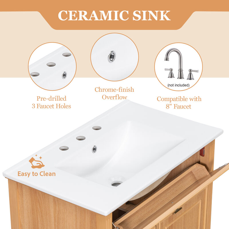 Vockne Bathroom Vanity with Sink image number 4