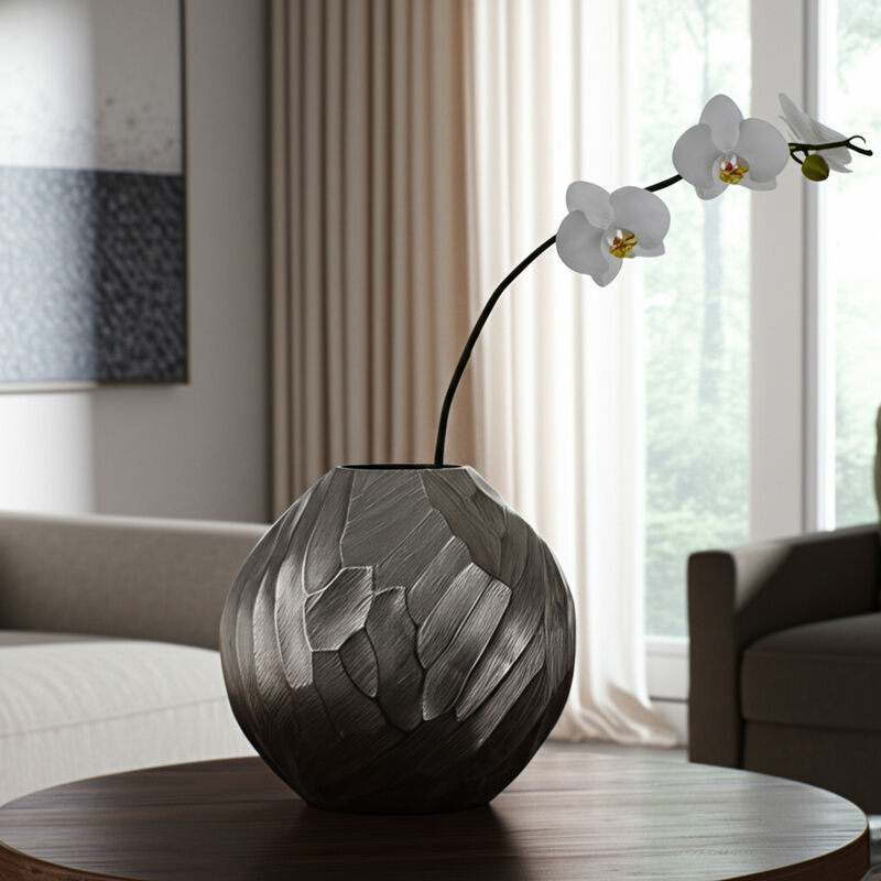 Aluminum Hammered Vase