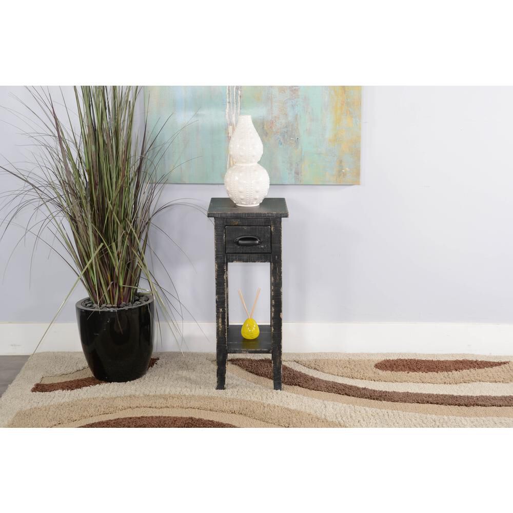 Sunny Designs Black Sand Chair Side Table