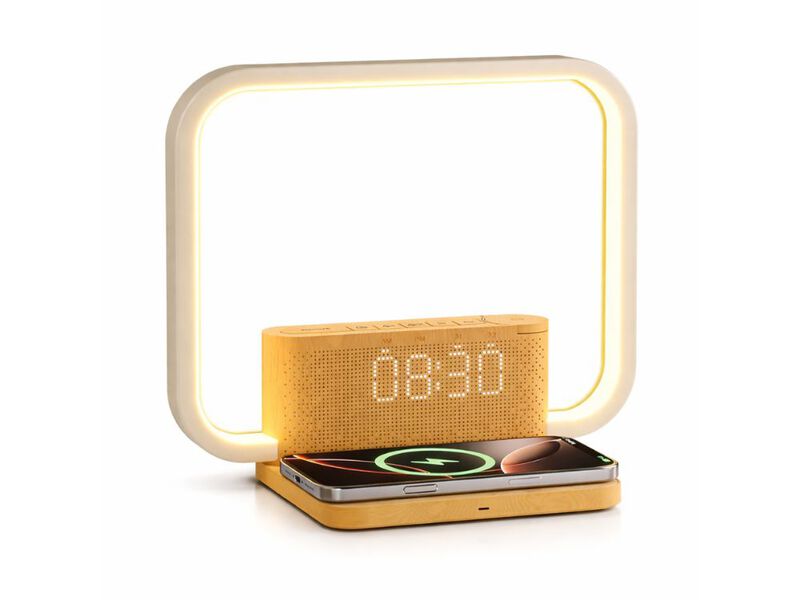 Sunrise Alarm Clock Lamp with Wireless Charging Dimmable Bedside Lamp image number 0