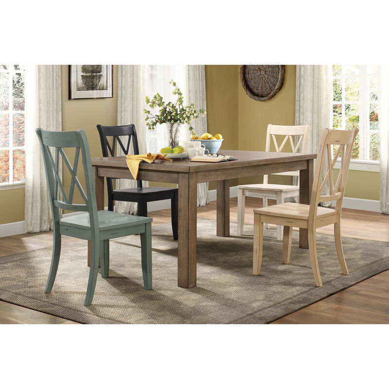Streamdale Teal Finish Dining Chairs Set of 2 image number 6